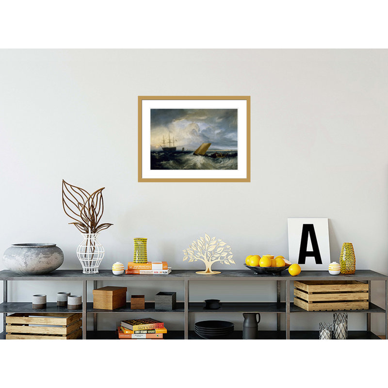 «Sheerness as vu from the Nore» par Joseph Mallord William Turner, impression giclée sur cadre, H 22,6 po x l 29,5 po
