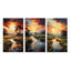 «Vietnam River Delta Sunset», 3 pièces sur toile-985384455-985384473