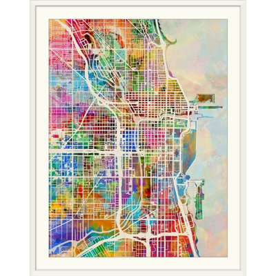 «Chicago City Street Map» par Francy, impression