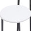 Ensemble de 3 comptoirs en métal noir et blanc avec 3 comptoirs de 27 po de hauteur-1713545648