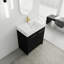 Meuble-lavabo autoportant de 30 pouces avec lavabo en résine