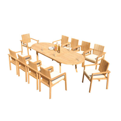 Outdoor 7 - Piece Teak Dining Set