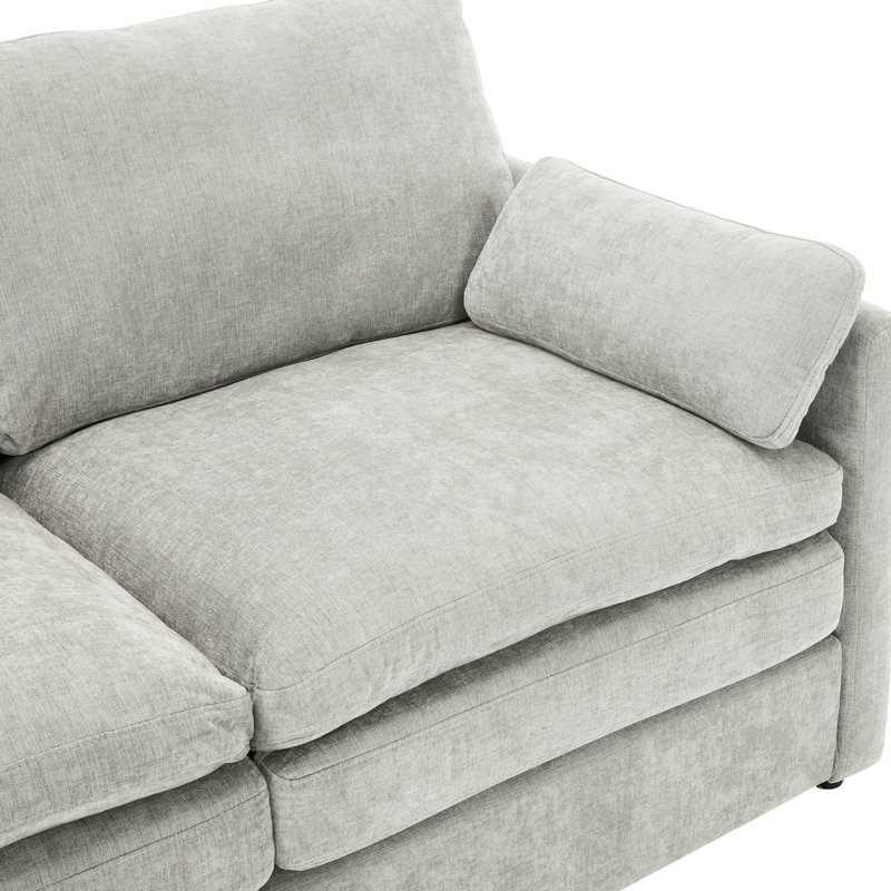 68,1 po Coussin rembourré Cozy, Light Grey
