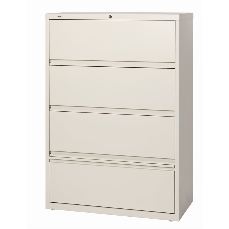 36'' Wide 4 -Drawer Steel File Cabinet, Putty