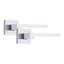  Zeta Design Door Handles in Polished Chrome Finish with 3 Lever Lock, 2 Keys, Keyhole Escutcheon and 1 Pair Ball Bearing Hinges