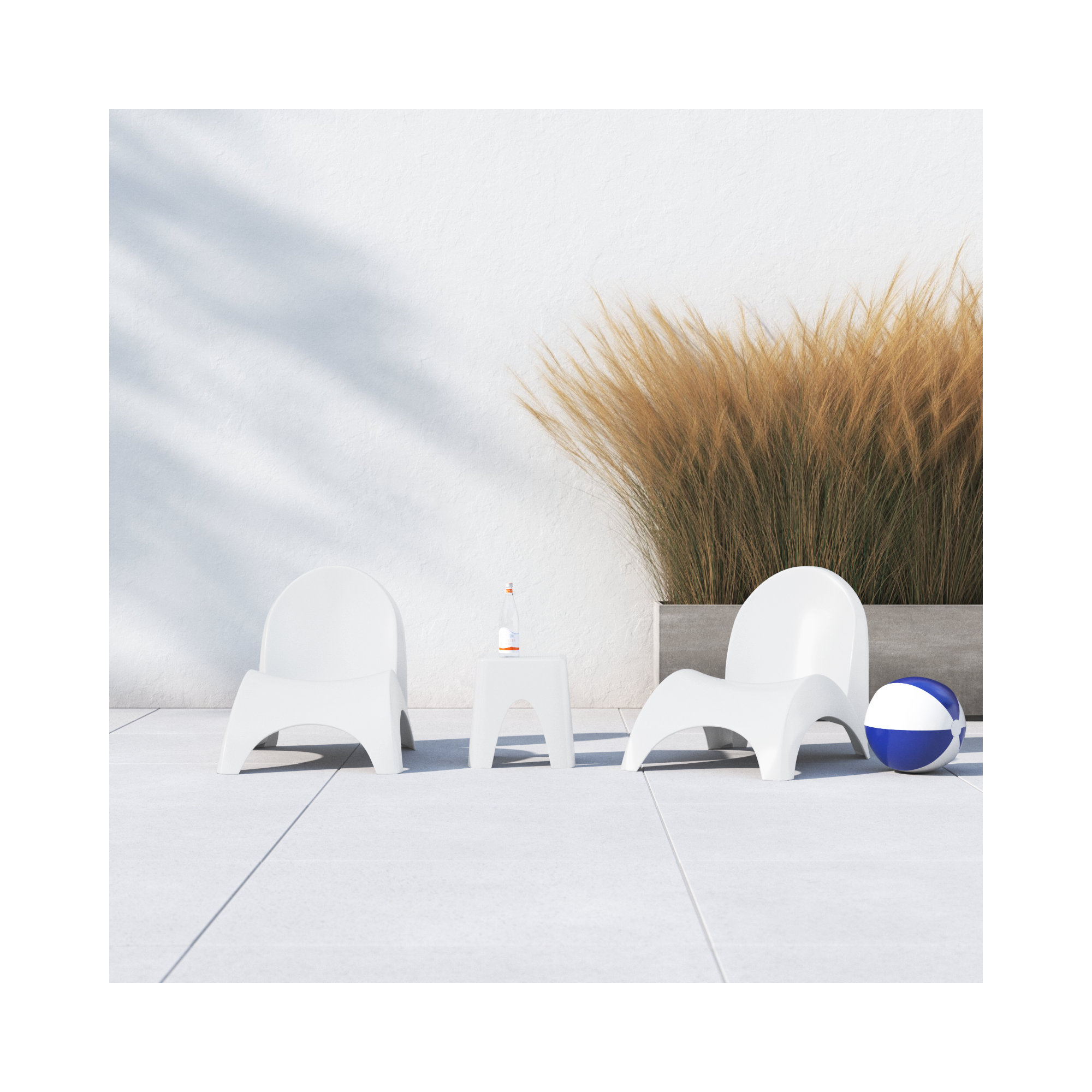 Frederick Angel Trumpet 3 Piece Seating Group, White