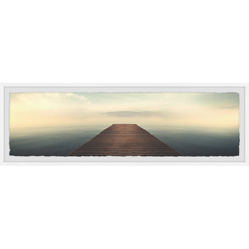 View at the Dock 1 Piece Single Picture Frame Painting, 38cm H x 114cm W x 3.81cm D