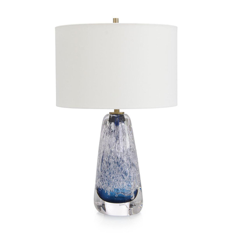 Sapphire Blue Art Glass Table Lamp