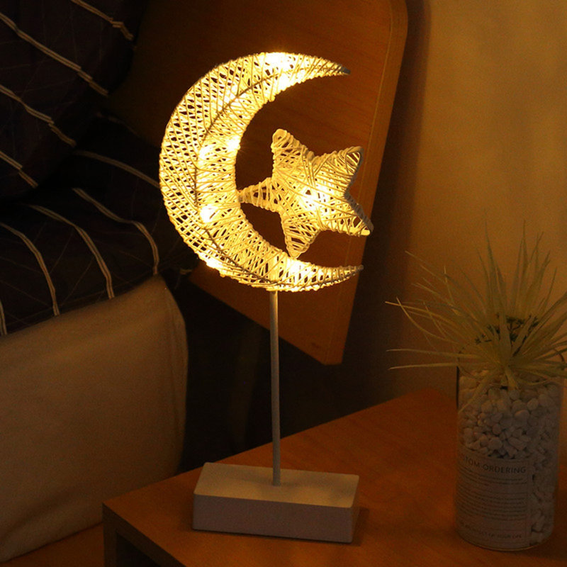  Lampe de table à DEL décorative Lampe de table diy rotin étoile nuit