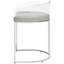 2 chaises de salle à manger à dossier gris - Design élégant avec pieds modernes (2) en métal
