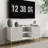 Modern TV Stand With Wave-Design Doors, Open Shelf & Adjustable Shelf, Tv Console