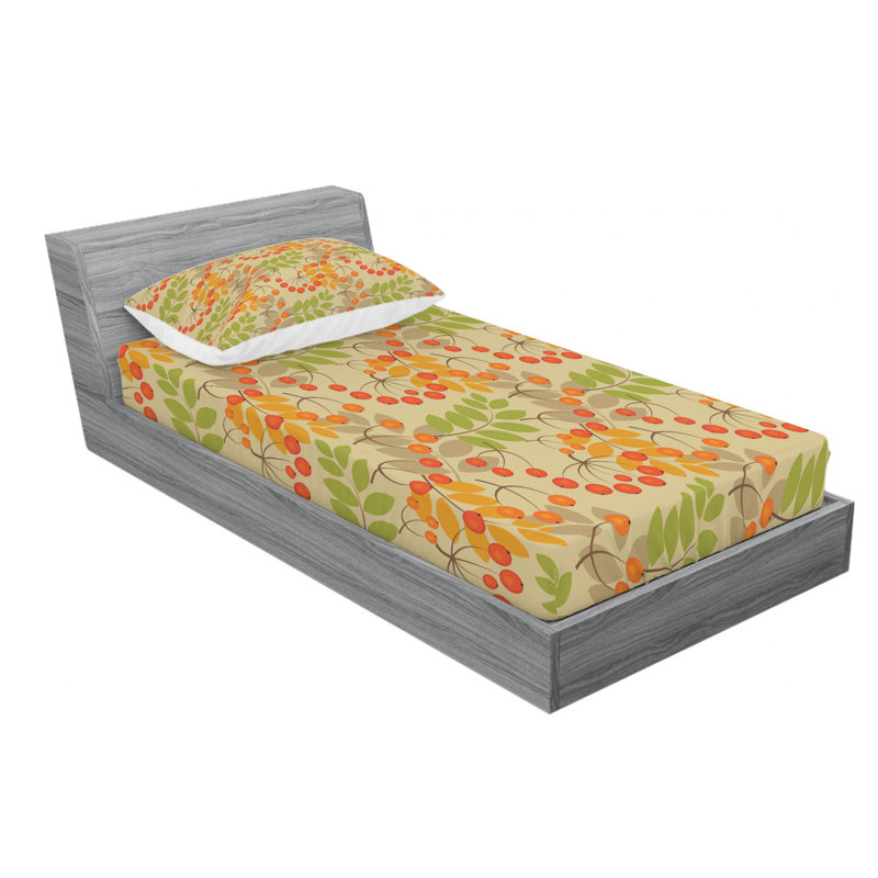 Microfiber Floral Sheet Set, Twin Sheet Set with Fitted Sheet