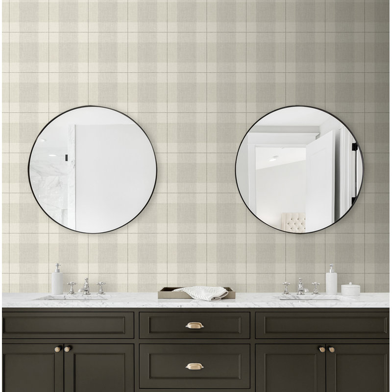 Poetke 18cm x 52.10cm Peel and Stick Satin Wallpaper Roll, Beige