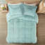 Édredon pour lit simple / simple TG - Fourrure à poils longs bleue, envers en fourrure longue TG-124311638