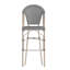 Chaise empilable Lavigne de style français avec siège en polyester enduit de PVC et structure en métal pour une utilisation intérieure / extérieure-86596034-86596035-86596036