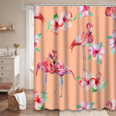 Rideau de douche abstrait avec 12 crochets