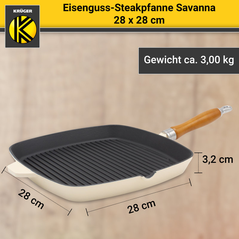 Savanna 28Cm Enamelled Cast Iron Grill Pan