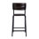 Waylon 30 in. Seat Height Leather and Iron Bar Height Stool with Back and Footrest