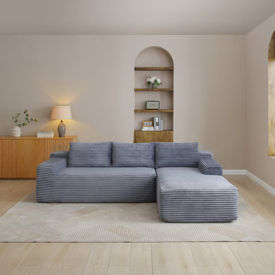 Modern Modular L-Shape Sofa Couch with Chaise
