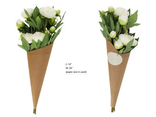Artificial Cream Peony Stems