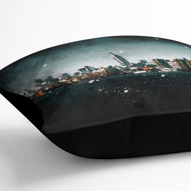 Square Throw Cushion, Black, 55cm H x 55cm W x 20cm D