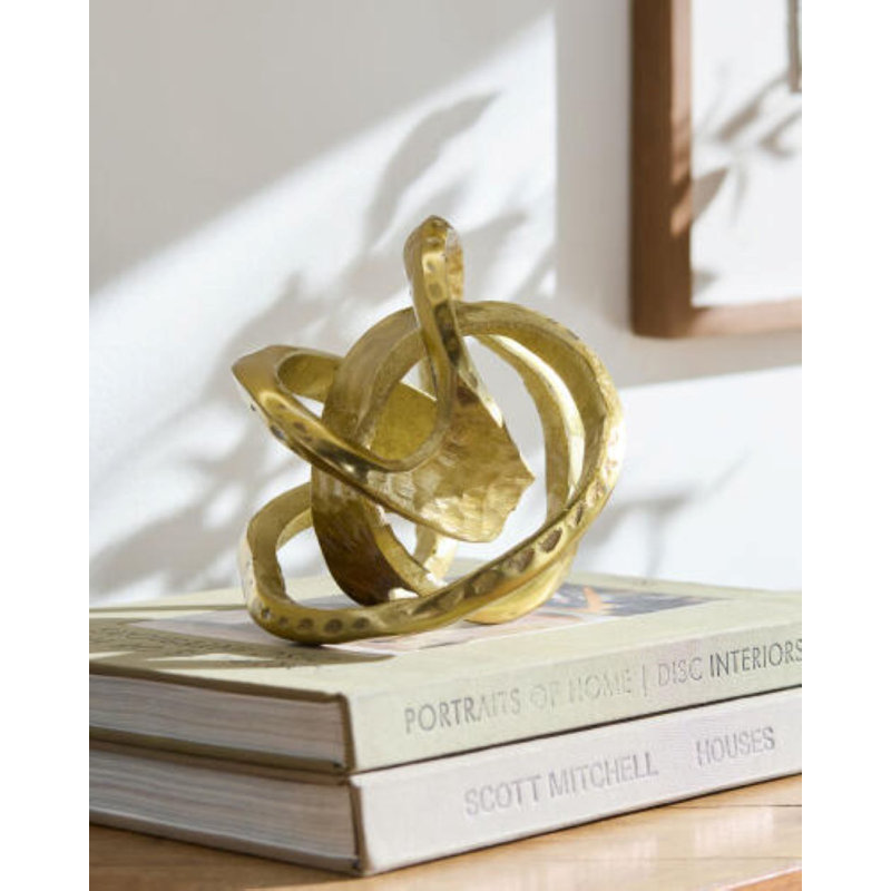 Nebi Decorative Sculpture, 9" H x 9" W x 9" D, Black