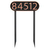 Oblong 1-Line Lawn Address Sign