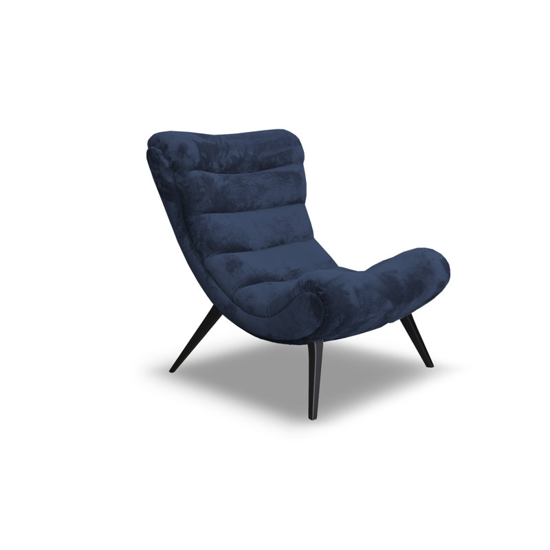 Owlswick Upholstered Swivel Slipper Chair, Navy