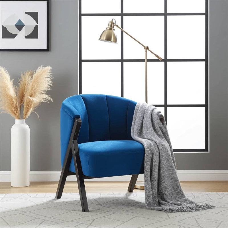 Nico Occasional Chair, Dark Navy Velvet