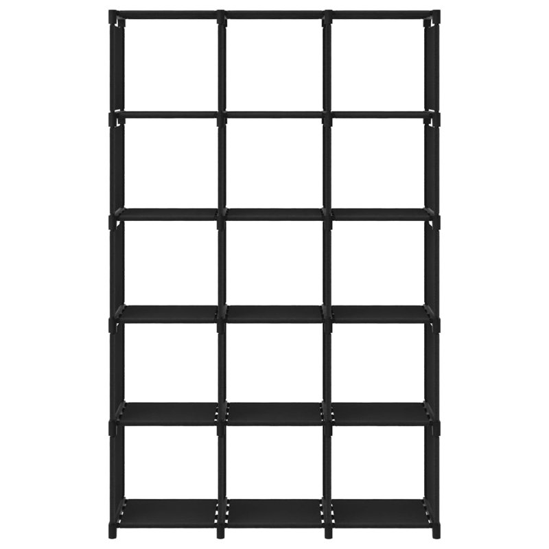 Ammarah 103cm W Metal Shelving Unit, Black