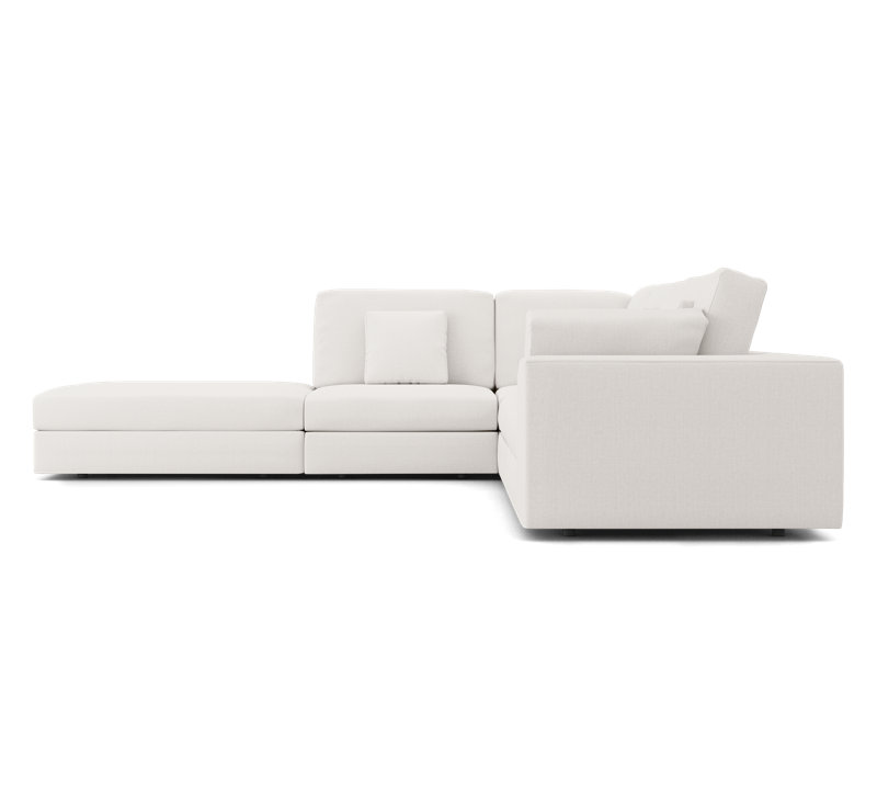 Perry Modular Sofa Set 02, Chalk Fabric, Left Hand Facing