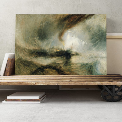 Snow Storm by J.M.W. Turner - Wrapped Canvas - Framed Print