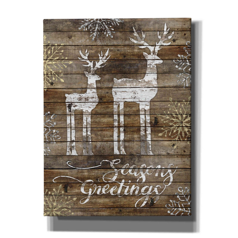 «Birchanger Season's Greetings Deer» par Cindy Jacobs, H 16 po x l 12 po x P 0,75 po