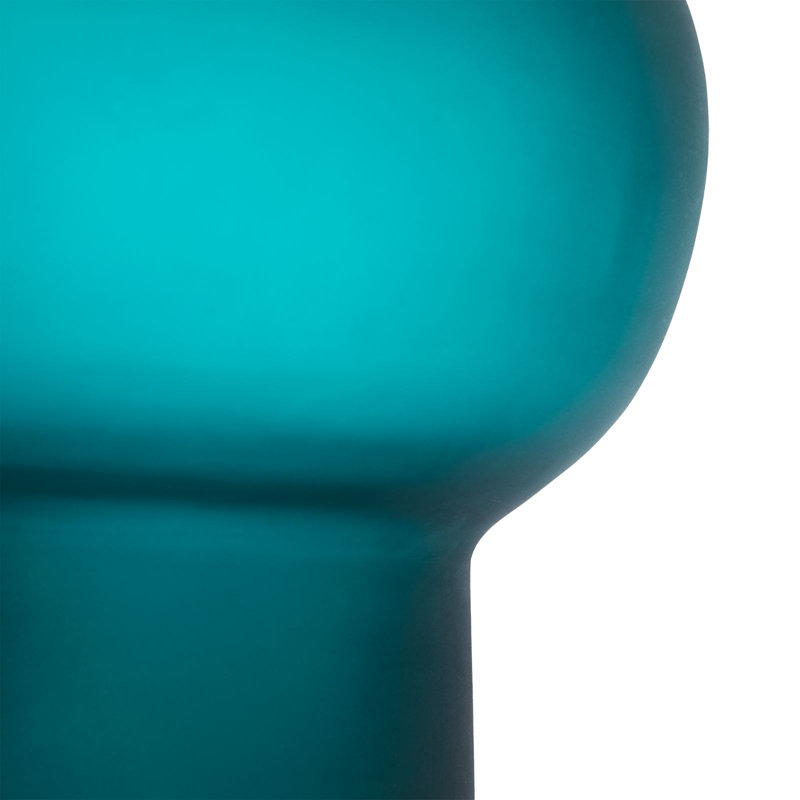 Sharri Handmade Glass Table Vase, Dark Persian Green, 12" H x 8" W x 8" D