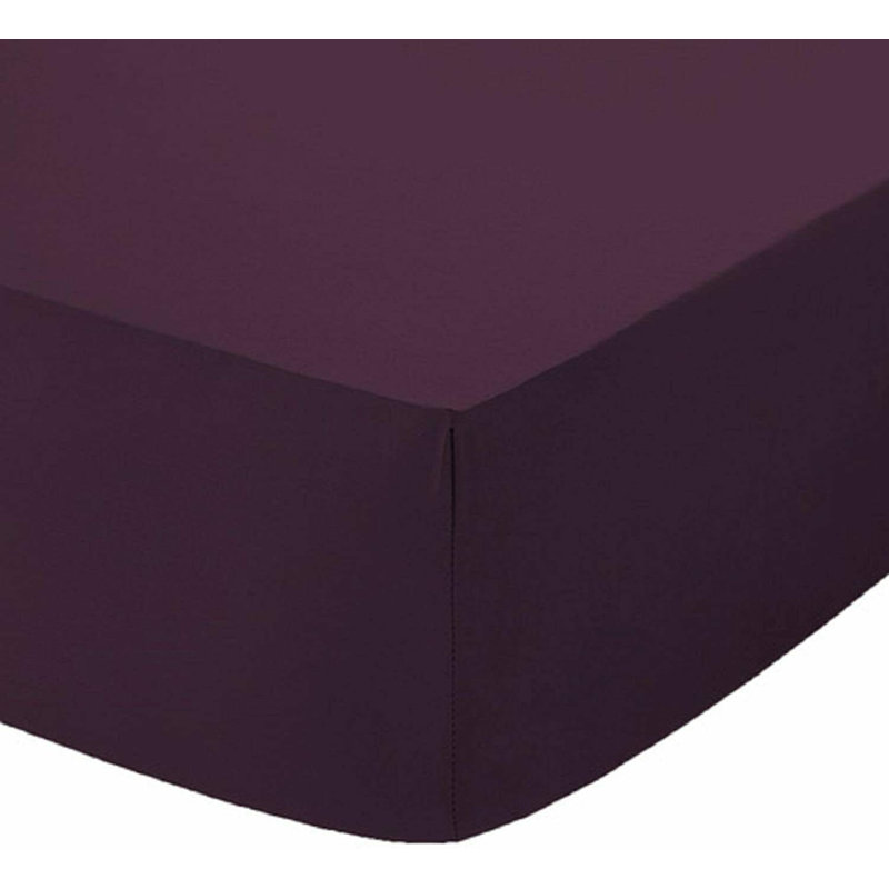 Agam Percale Fitted Sheet, Plum, Super King (6')