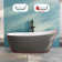 Biocura 67" Modern Acrylic Freestanding Bathtub With Brushed Nickel Drain