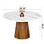 Table de salle à manger ronde Mid-Century de style moderne Mid-Century