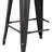 Modern Backless Bar Stools Of 2, 30" Seat Height, Black Abs+Pc Stools, Stackable For Easy Storage, Perfect Kitchen And Settings, 13 Lb Each Art Metal  2 Pieces , Standard Seat, Distressed Color,