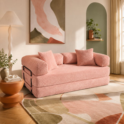 80.5" Convertible Sofa Bed With Pillows
