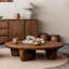 Table basse en bois massif Wabi-sabi minimal