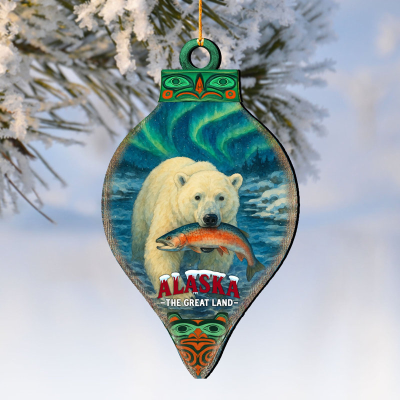 Ornement en bois Alaska