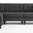 4 - Piece Upholstered Gray Tufted Corduroy Modular Sectional with Pillow Back and Removable Flip-Tray Top Storage Ottoman-1624904042
