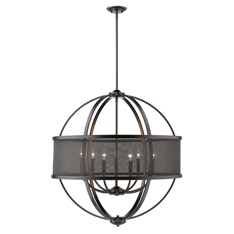 Petitt 9 - Light Dimmable Chandelier, Pewter, Pewter