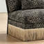 Fauteuil sans accoudoirs en chenille léopard avec 1 coussin-1988076149