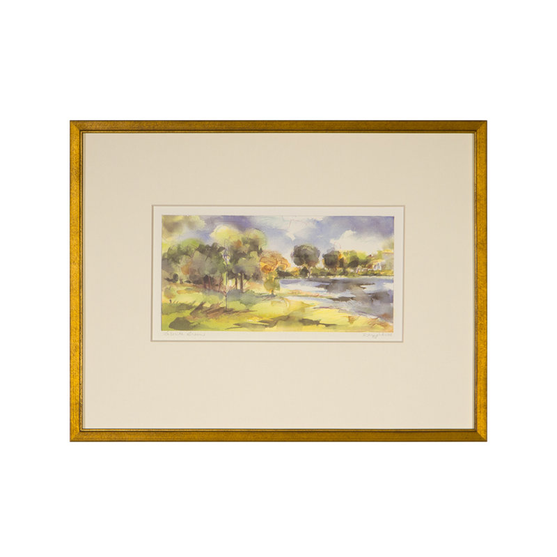 «Lakeside Green» par Daughdrill - peinture encadrée