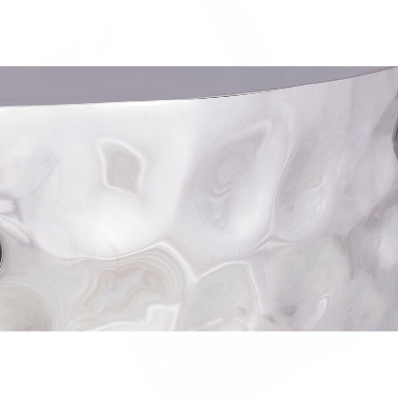 Table basse de style moderne en métal, Argent argent