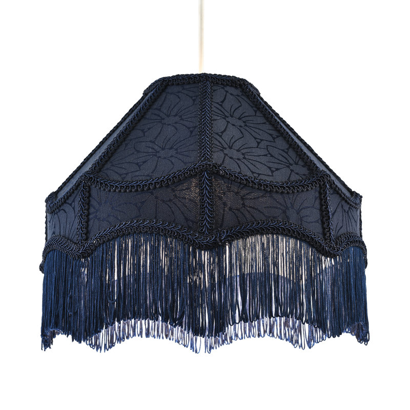 19cm H Fabric Empire Lamp Shade ( No Direct Attachment Method ) in Blue