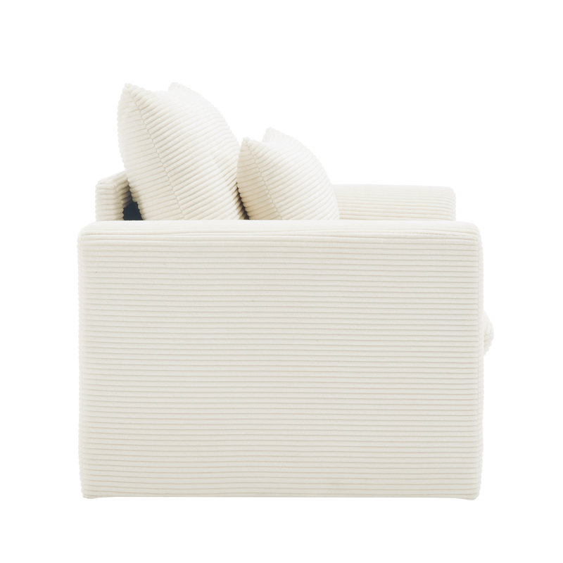 Fauteuil d'appoint à siège profond, Blanc