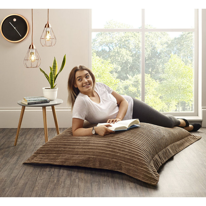 Corduroy Refillable Bean Bag Chair & Lounger, Brown