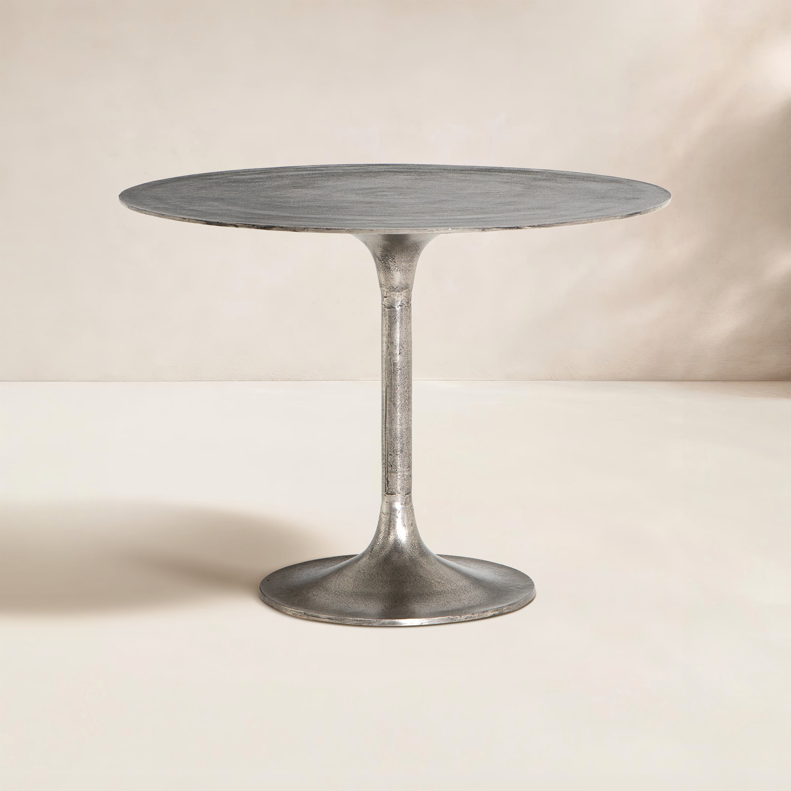 Cascade 42" Patio Bistro Table, Raw Antique Nickel